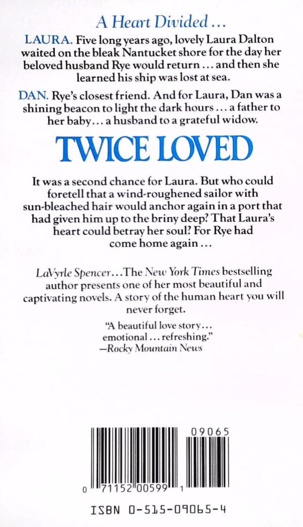 Livre Twice Loved - Lavyrle Spencer (Livre d'occasion) - ISBN 0515090654