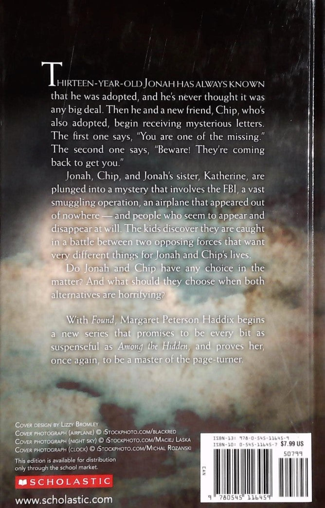 Livre Found - Margaret Peterson Haddix (Livre d'occasion) - ISBN 0545116457