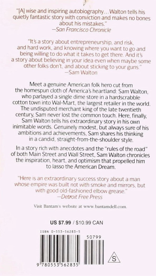 Livre Sam Walton: Made In America - Sam Walton (Livre d'occasion) - ISBN 0553562835