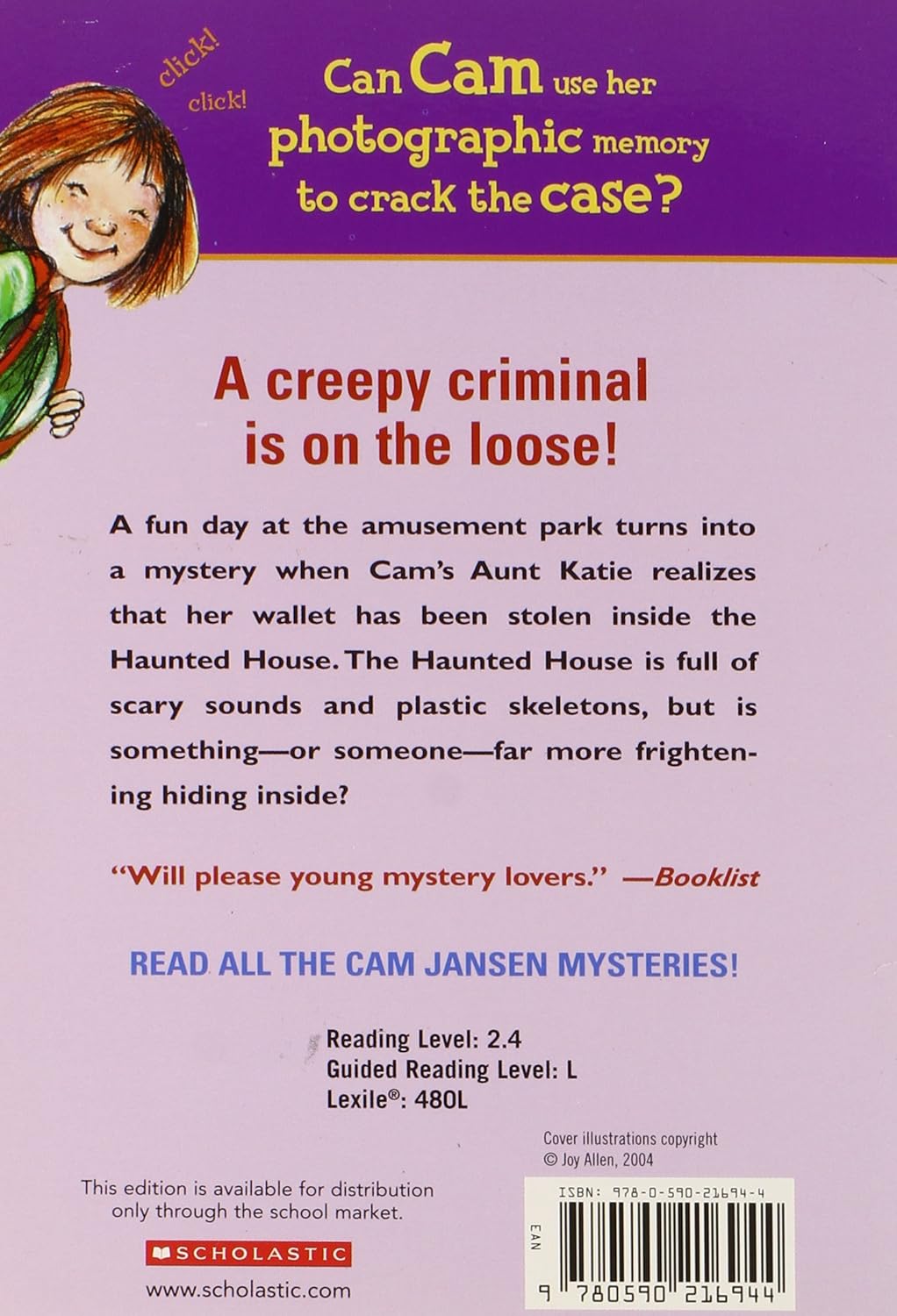 Livre Cam Jansen and the Mystery at the Haunted House - David A. Adler (Livre d'occasion) - ISBN ...