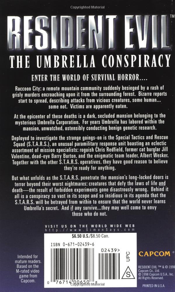 Livre The Umbrella Conspiracy - S.D. Perry (Livre d'occasion) - ISBN 0671024396
