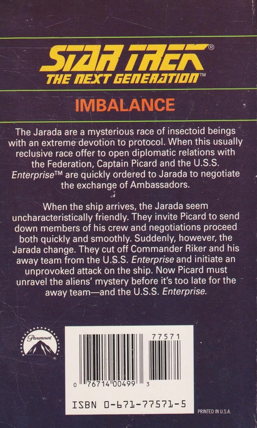 Livre Imbalance - V.E. Mitchell (Livre d'occasion) - ISBN 0671775715