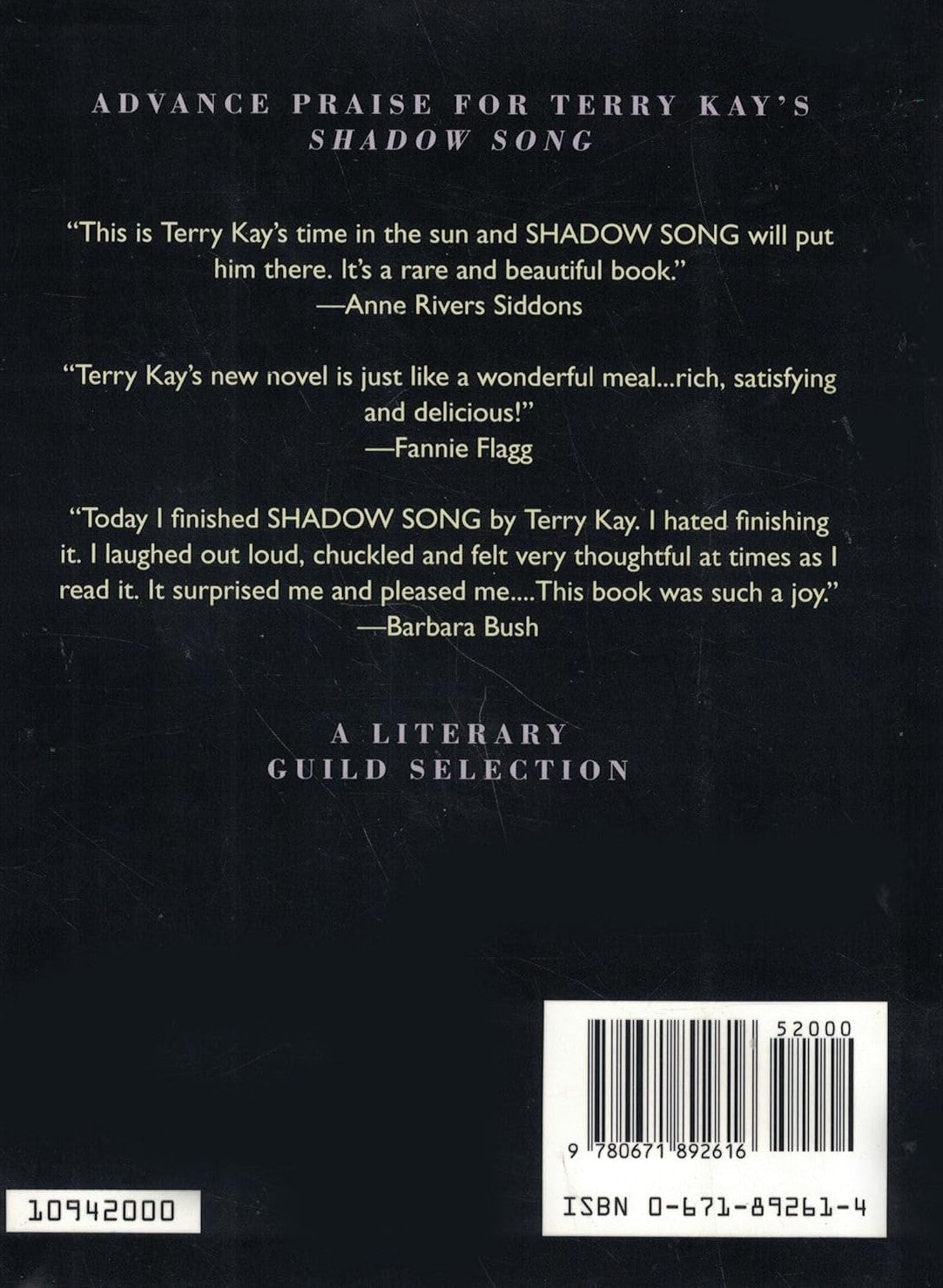 Livre Shadow Song - Terry Kay (Livre d'occasion) - ISBN 0671892614