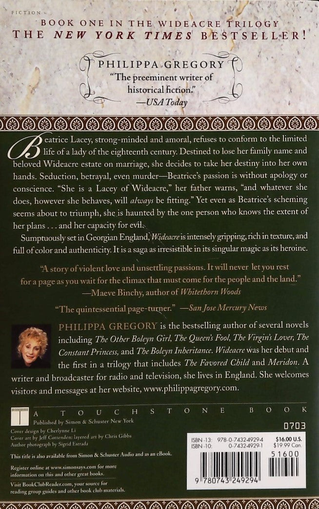 Wideacre Trilogy # 1 : Wideacre (Philippa Gregory)