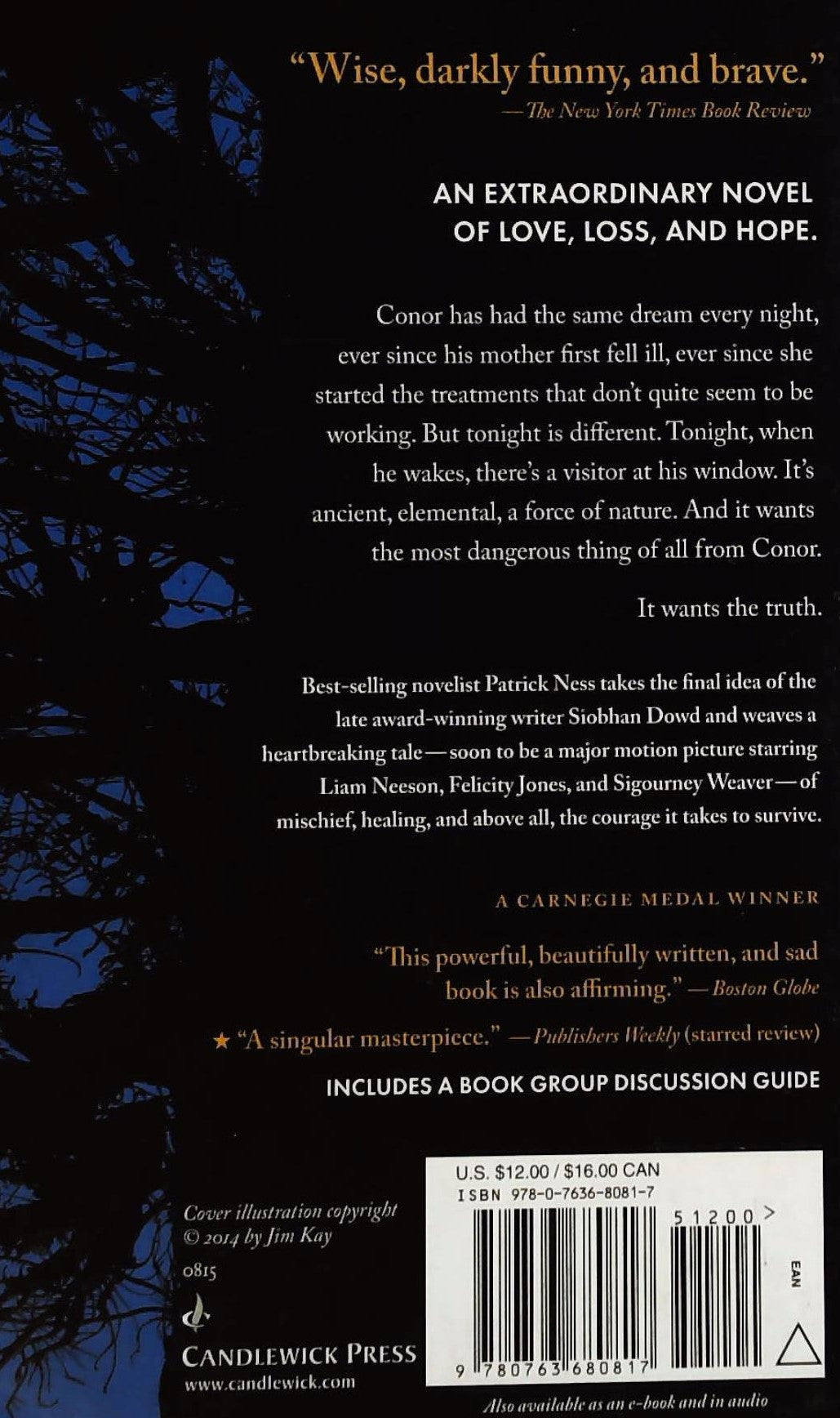 Livre A Monster Calls - Patrick Ness (Livre d'occasion) - ISBN 0763680818