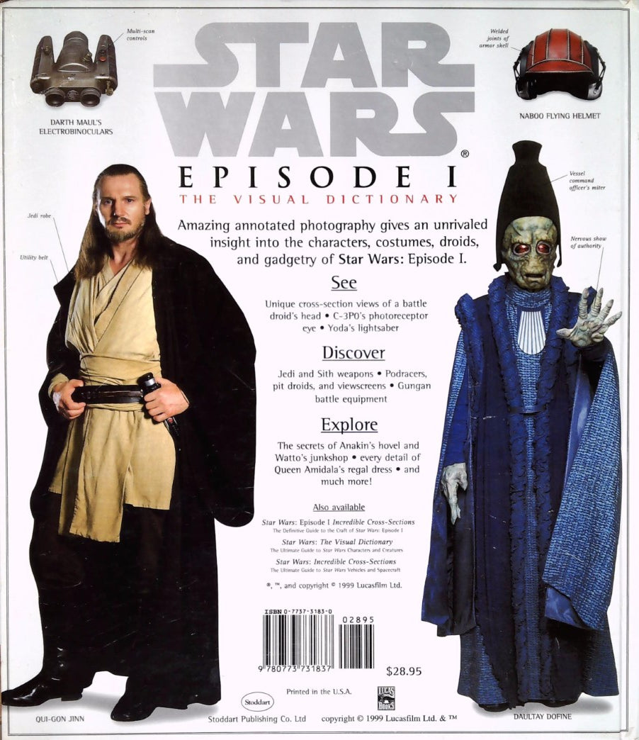 Livre Star Wars Episode 1 : The Visual Dictionary - David Reynolds (Livre d'occasion) - ISBN 0773...