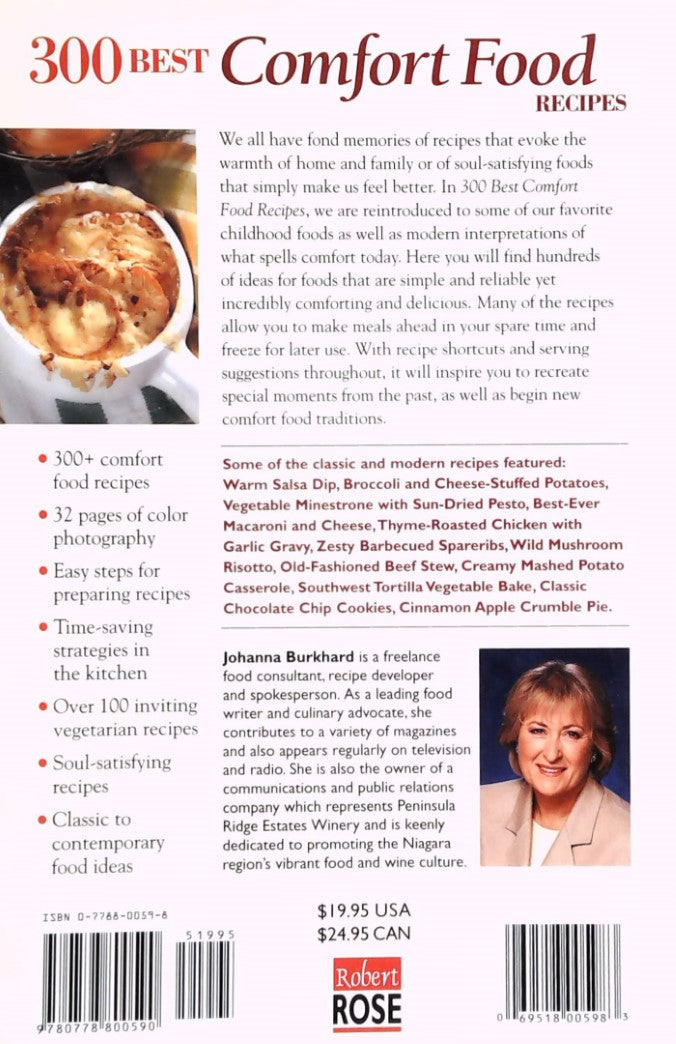 Livre 300 Best Comfort Food Recipes - Johanna Burkhard (Livre d'occasion) - ISBN 0778800598