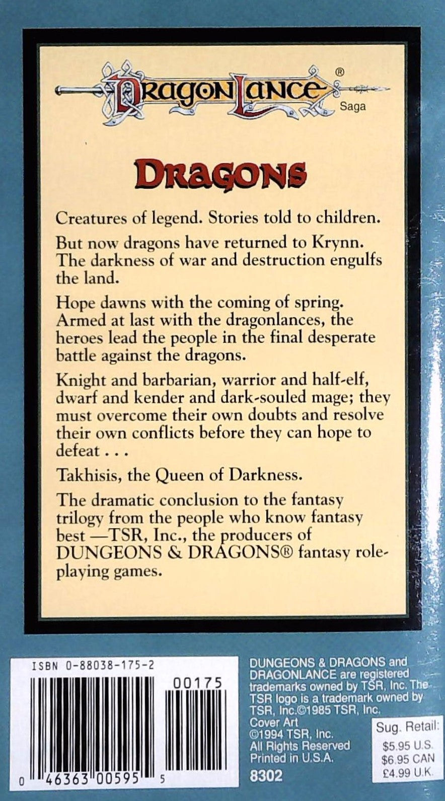 Livre Dragons of Spring Dawning - Margaret Weis (Livre d'occasion) - ISBN 0880381752
