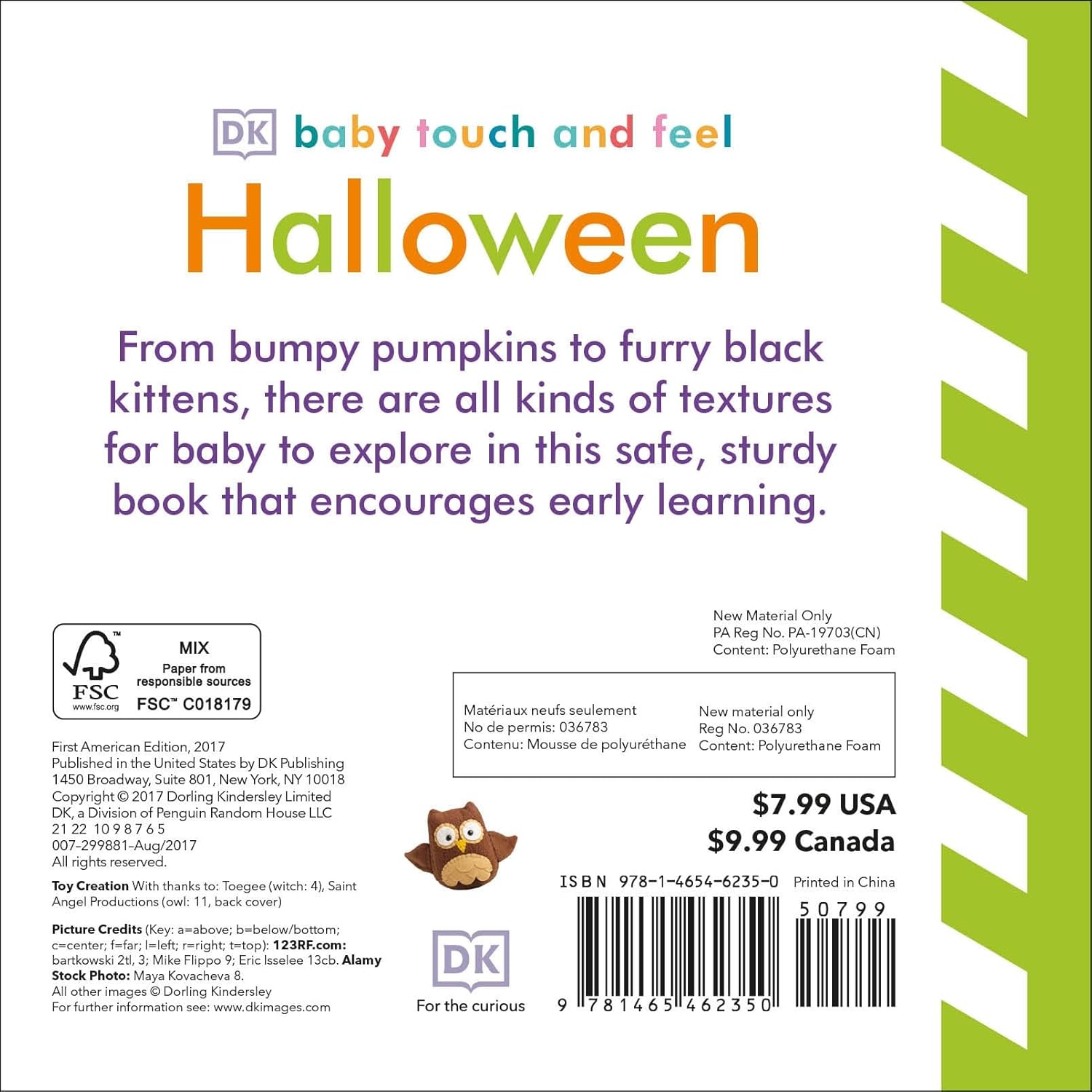 Livre Baby Touch and Feel: Halloween - DK (Livre d'occasion) - ISBN 146546235X