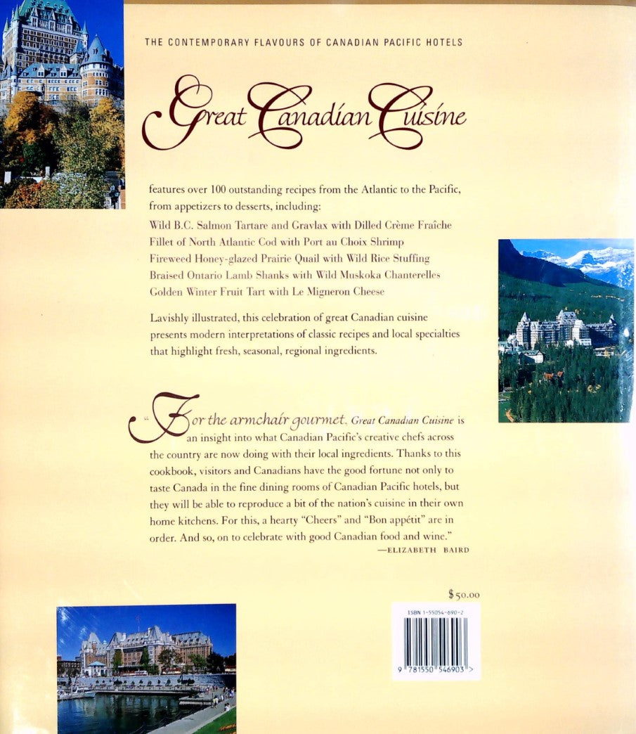 Livre Great Canadian Cuisine : The Temporary Flavours of Canadian Pacific Hotels - Anita Stewart ...