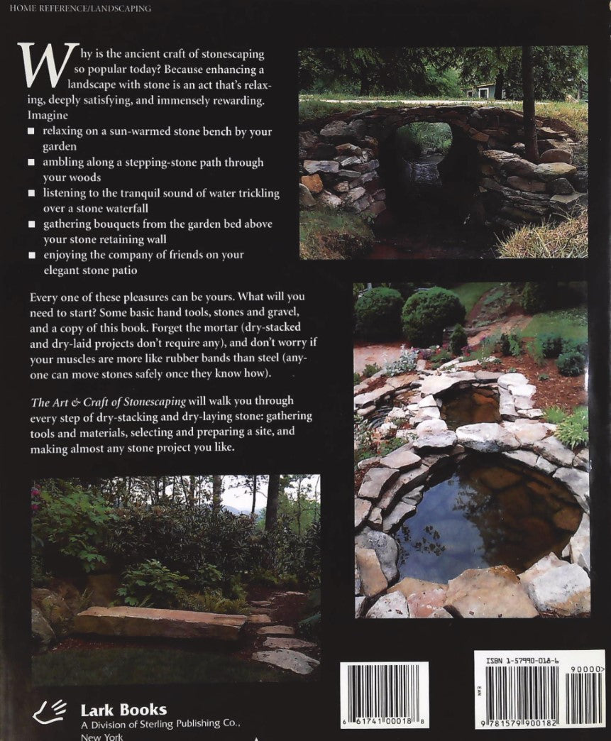 Livre The Art & Craft of Stonescaping : Setting & Stacking Stone - David Reed (Livre d'occasion) ...