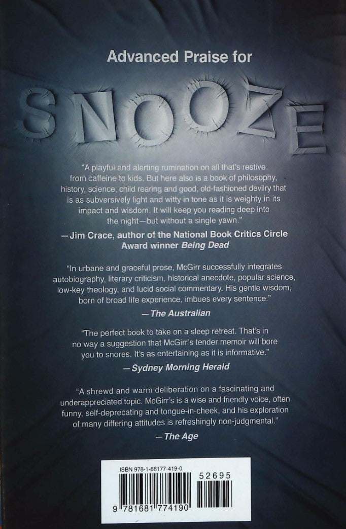 Livre Snooze : The Lost Art of Sleep - Michael McGrirr (Livre d'occasion) - ISBN 1681774194