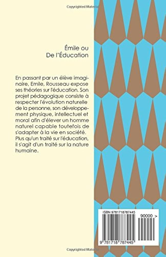 Émile ou de l'éducation, Livre 1 et 2 (Jean-Jacques Rousseau)