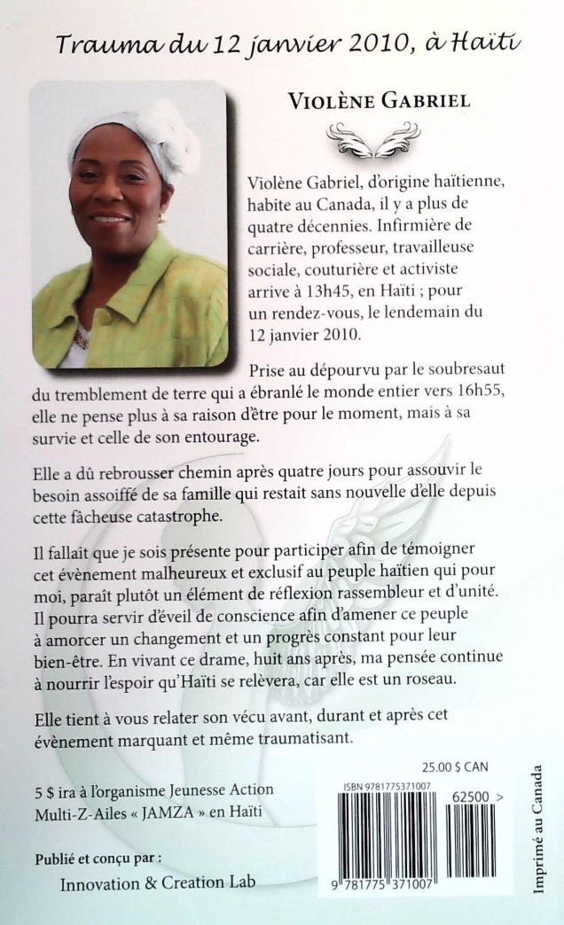 Livre Trauma du 12 janvier 2010, à Haïti - Violène Gabriel (Livre d'occasion) - ISBN 177537100X