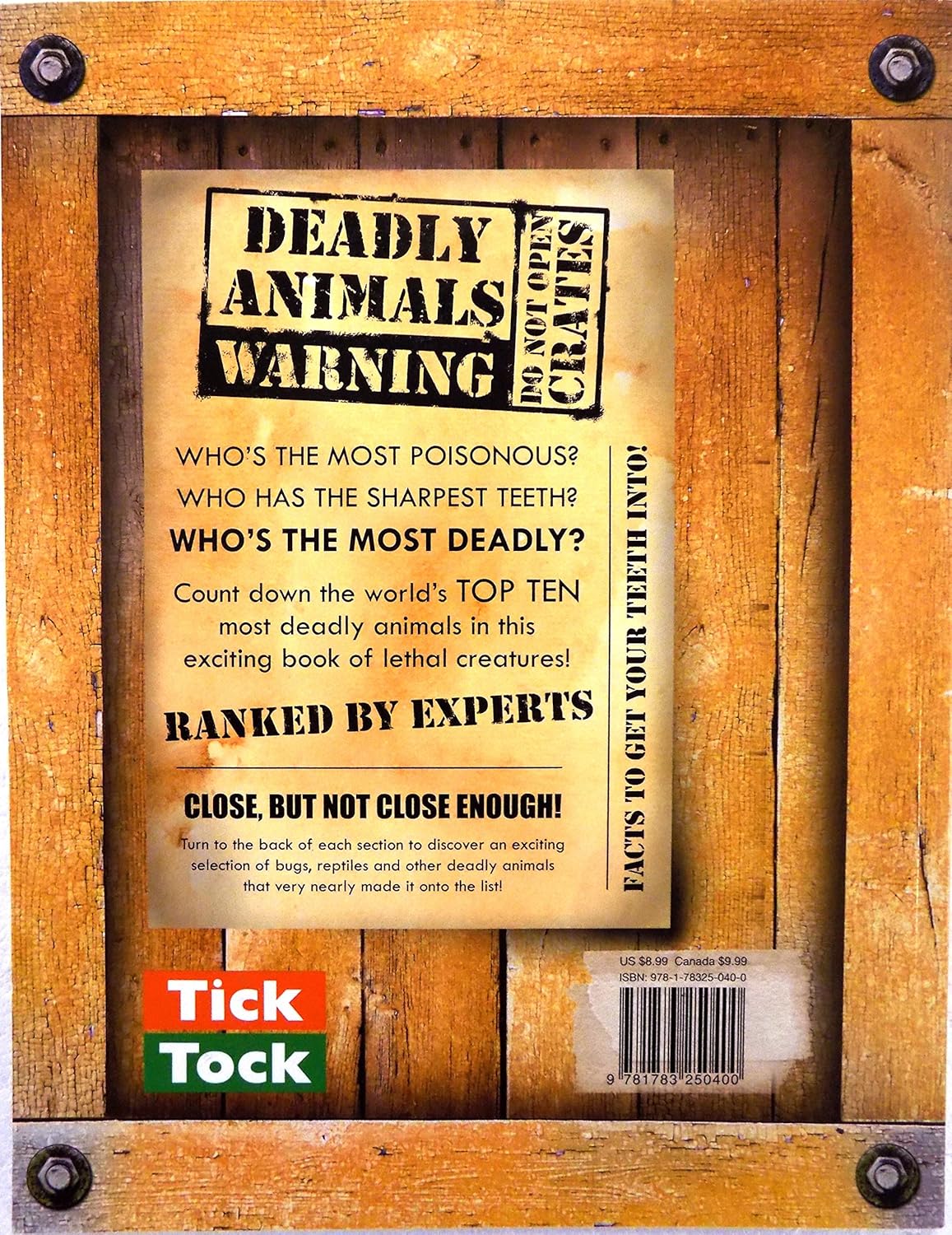 Livre Deadly Animals : Meet The World's Most Dangerous Creatures - Kim Dennis-Bryan (Livre d'occa...