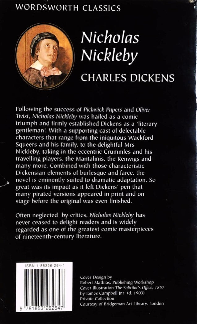 Livre Nicholas Nickleby - Charles Dickens (Livre d'occasion) - ISBN 1853262641