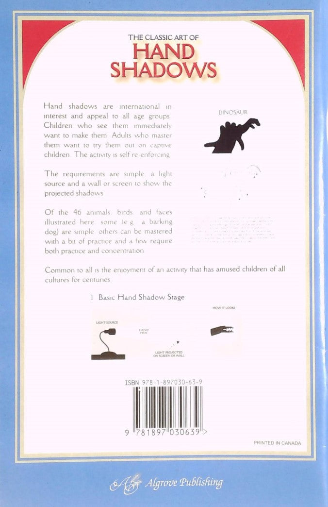 Livre The Classic Art of Hand Shadows : Animals, Birds, Faces - Collectif (Livre neuf) - ISBN 189...