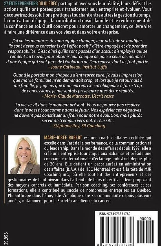 Livre Entrepreneur : Une histoire d'équipe - Marie-Josée Robert (Livre d'occasion) - ISBN 1973331780