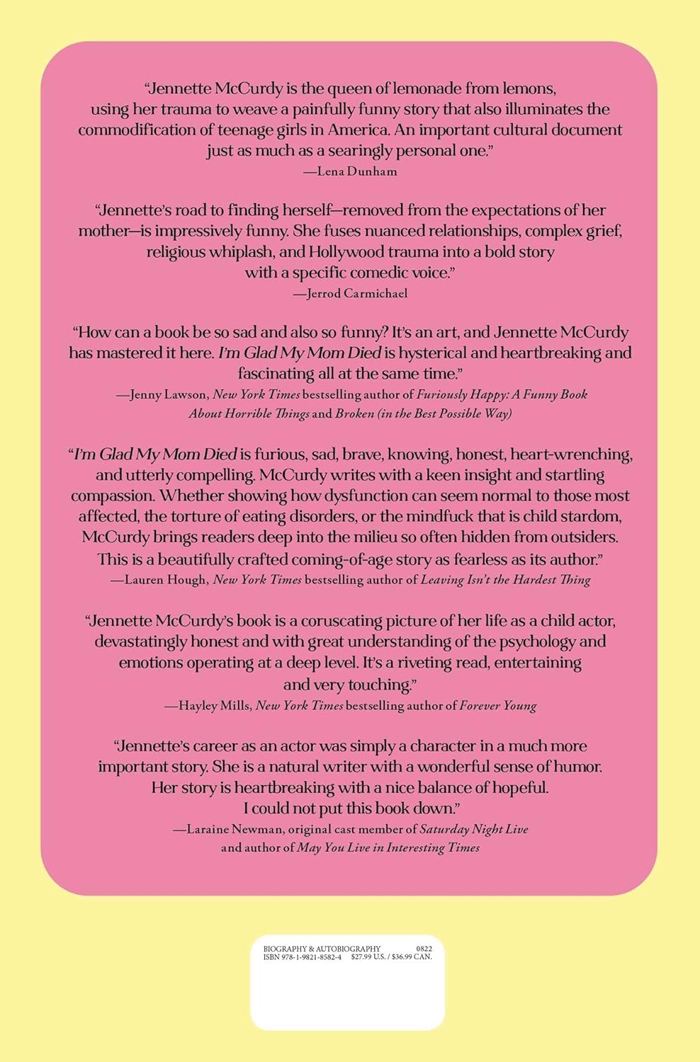 Livre I'm Glad My Mom Died - Jennette McCurdy (Livre d'occasion)