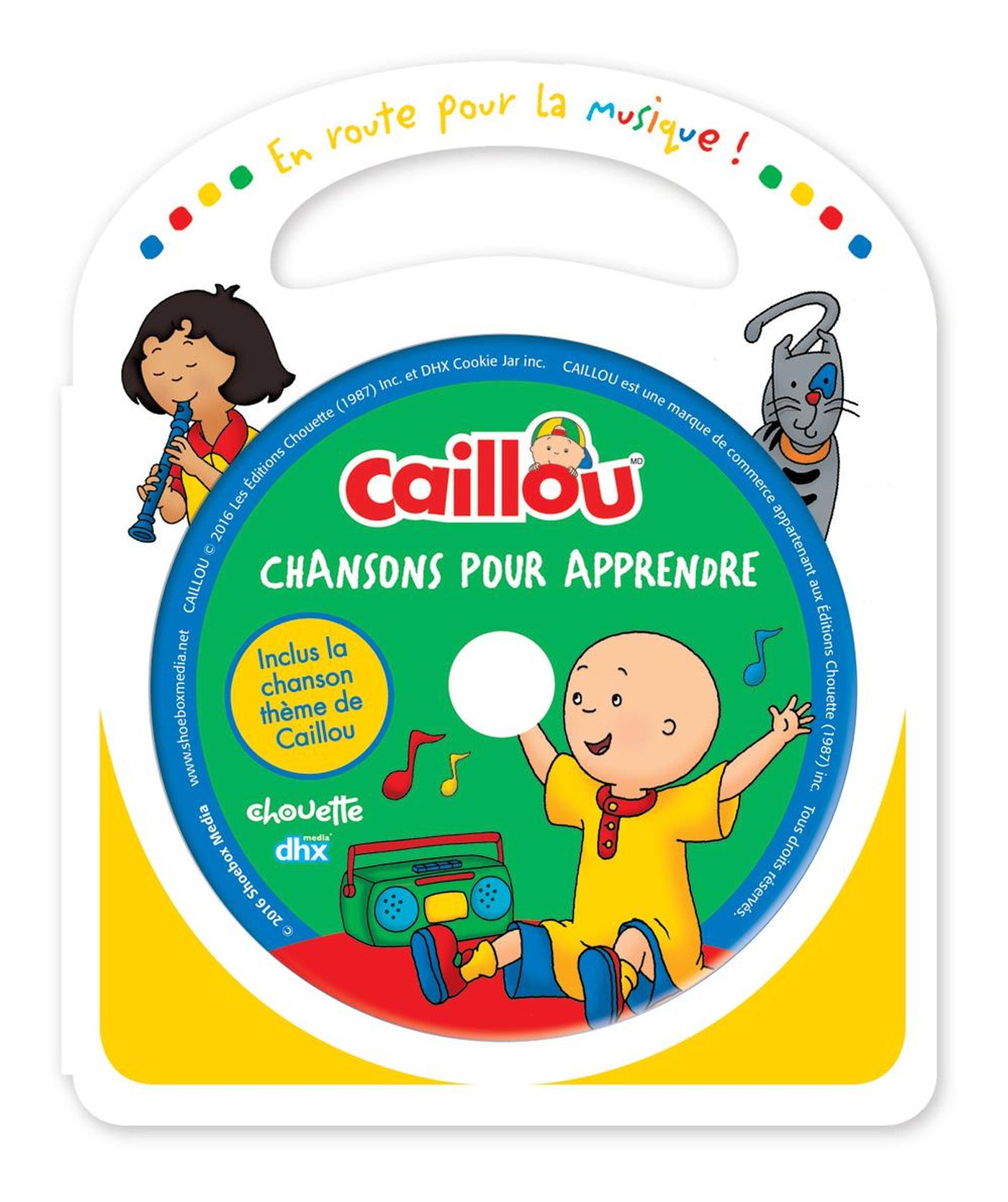 Livre En route pour la musique! : Caillou : Chansons pour apprendre (avec CD Audio) (Collectif)...