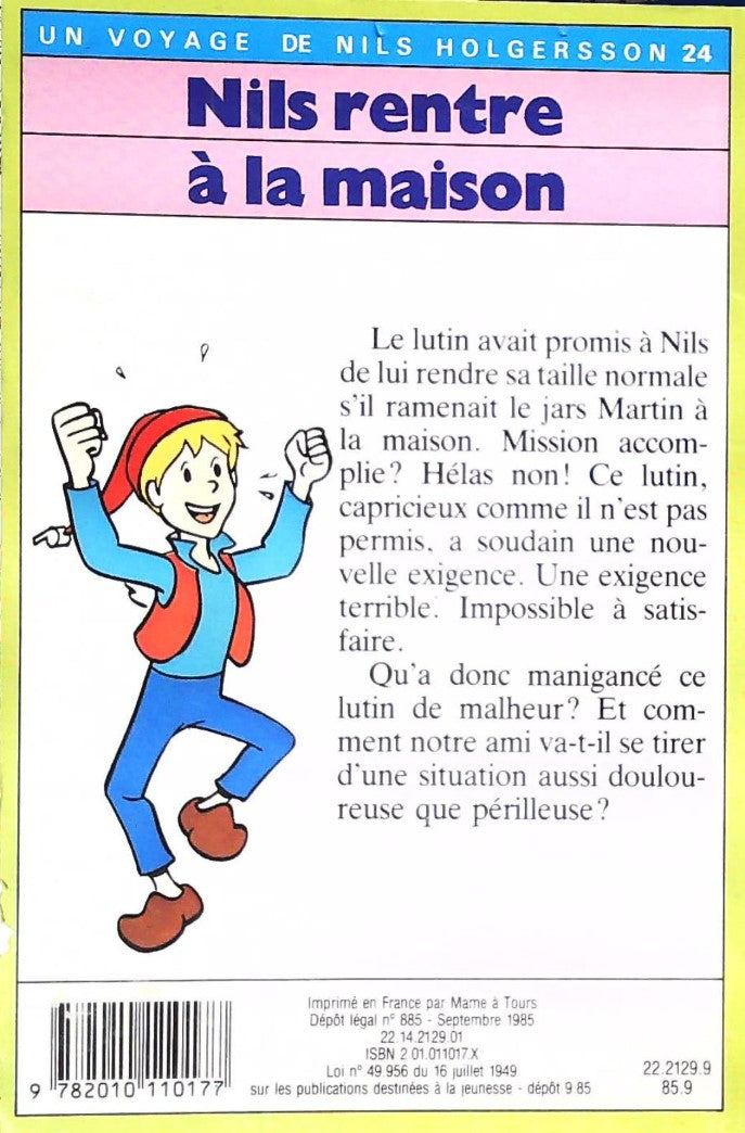 Livre Nils rentre à la maison (Livre d'occasion) - ISBN 201011017X