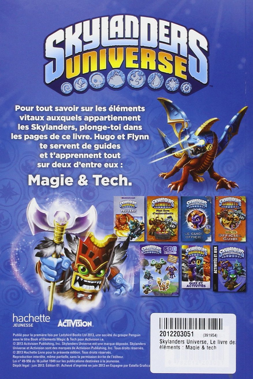 Livre Skylanders Universe, Le livre des éléments : Magie & tech - Collectif (Livre d'occasion) - ...