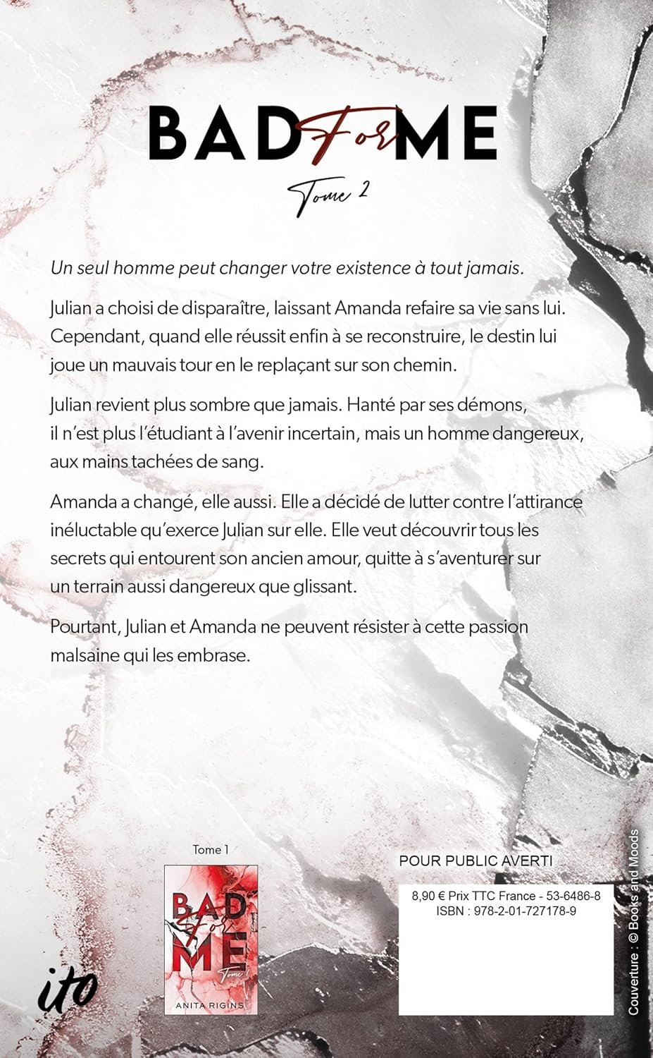 Livre Bad For Me - Anita Rigins (Livre neuf) - ISBN 2017271780