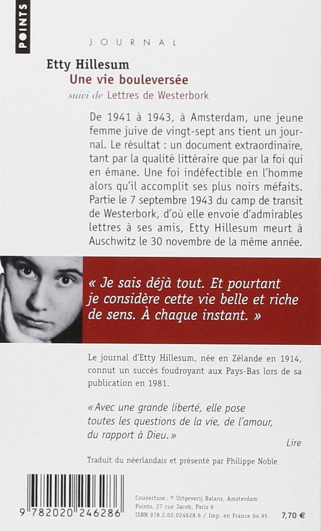 Livre Une vie boulversée - Etty Hillesum (Livre d'occasion) - ISBN 2020246287