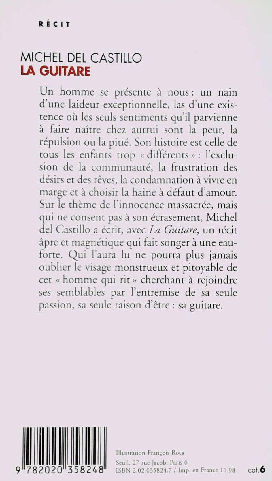 Livre La guitare - Michel Del Castilo (Livre d'occasion) - ISBN 2020358247