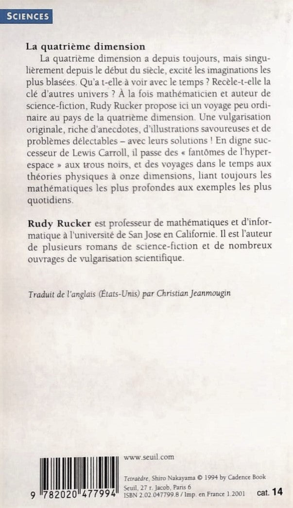 Livre La quatrième dimension - Rudy Rucker (Livre d'occasion) - ISBN 2020477998