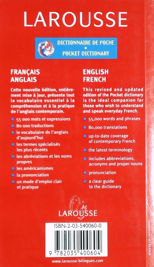 Livre Larousse Dictionnaire de poche Français-anglais Anglais-français (Collectif) (Livre...