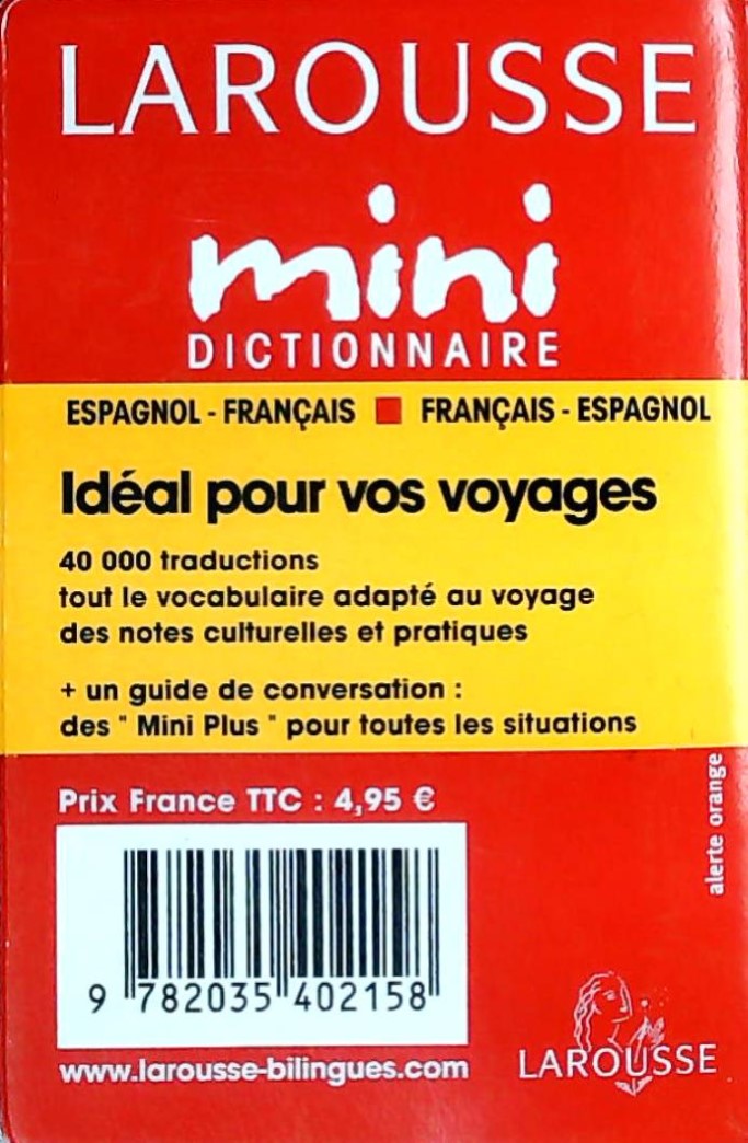 Livre Larousse : Mini dictionnaire espagnol-français français-espagnol - Collectif (Livre d'occas...