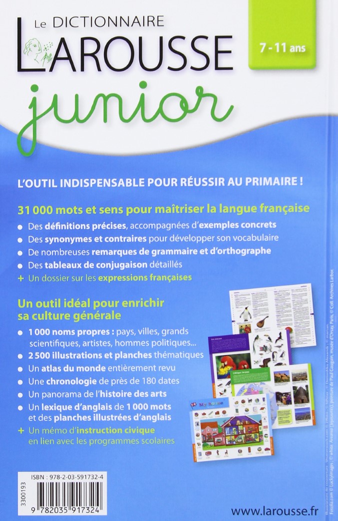 Livre Larousse Junior 7-11 ans : Dictoinnaire de français - Larousse (Livre d'occasion) - ISBN 20...