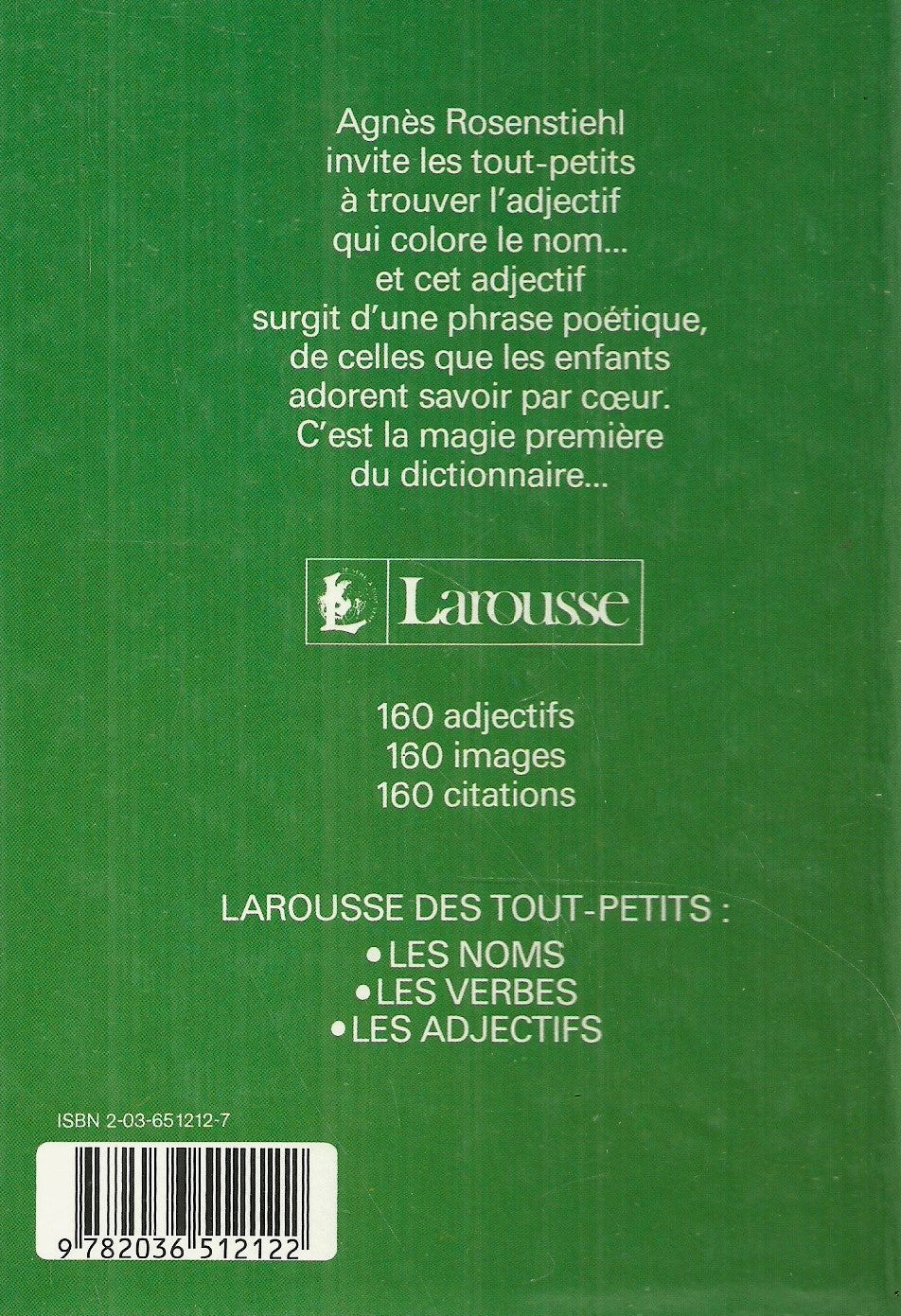 Livre Les adjectifs - Agnès Rosenstiehl (Livre d'occasion) - ISBN 2036512127