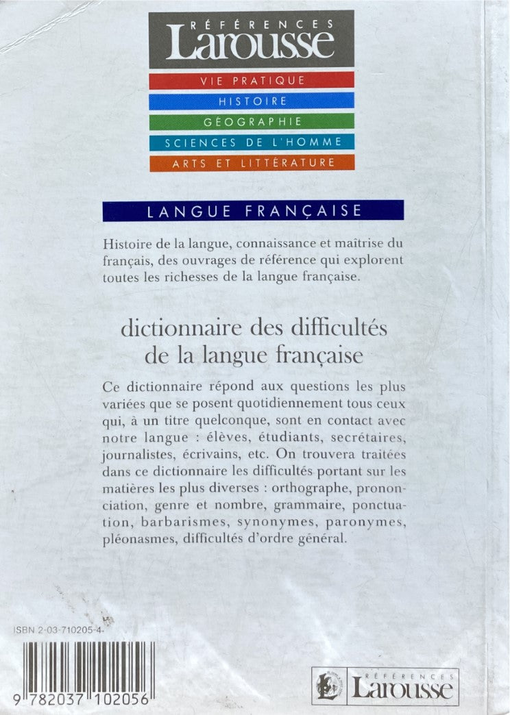 Références Larousse : Dictionnaire des difficultés de la langue française
