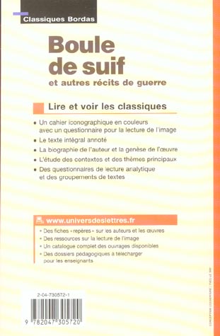 Livre Boule de suif et autres récits de guerre - Maupassant (Livre d'occasion) - ISBN 2047305721