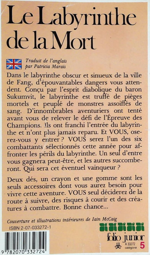 Un livre dont vous êtes le héros # 272 : Le labyrinthe de la mort (Ian Livingstone)