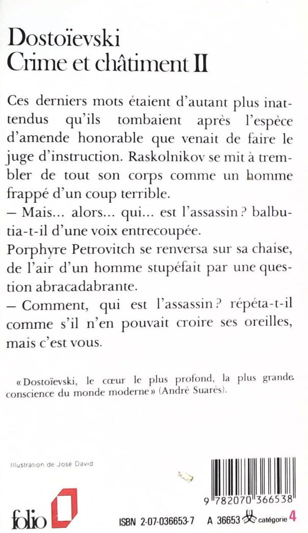 Livre Crime et châtiment II - Dostoïevski (Livre d'occasion) - ISBN 2070366537