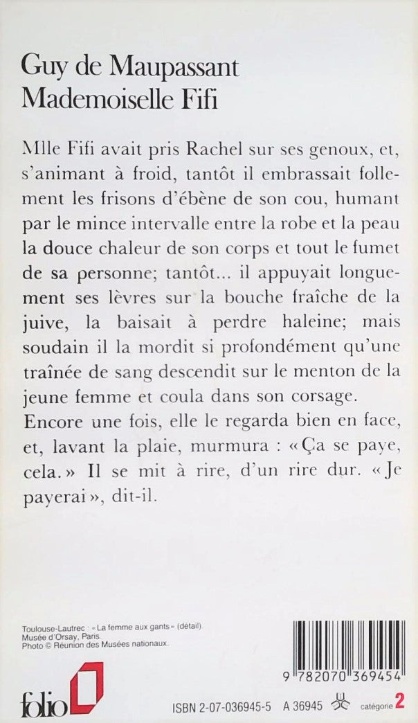Livre Mademoiselle Fifi - Guy De Maupassant (Livre d'occasion) - ISBN 2070369455
