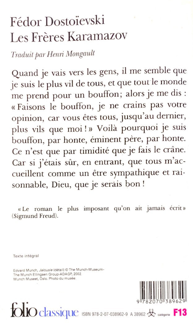 Livre Les frères Karamazov - Les Frères Dostoïevski (Livre d'occasion)