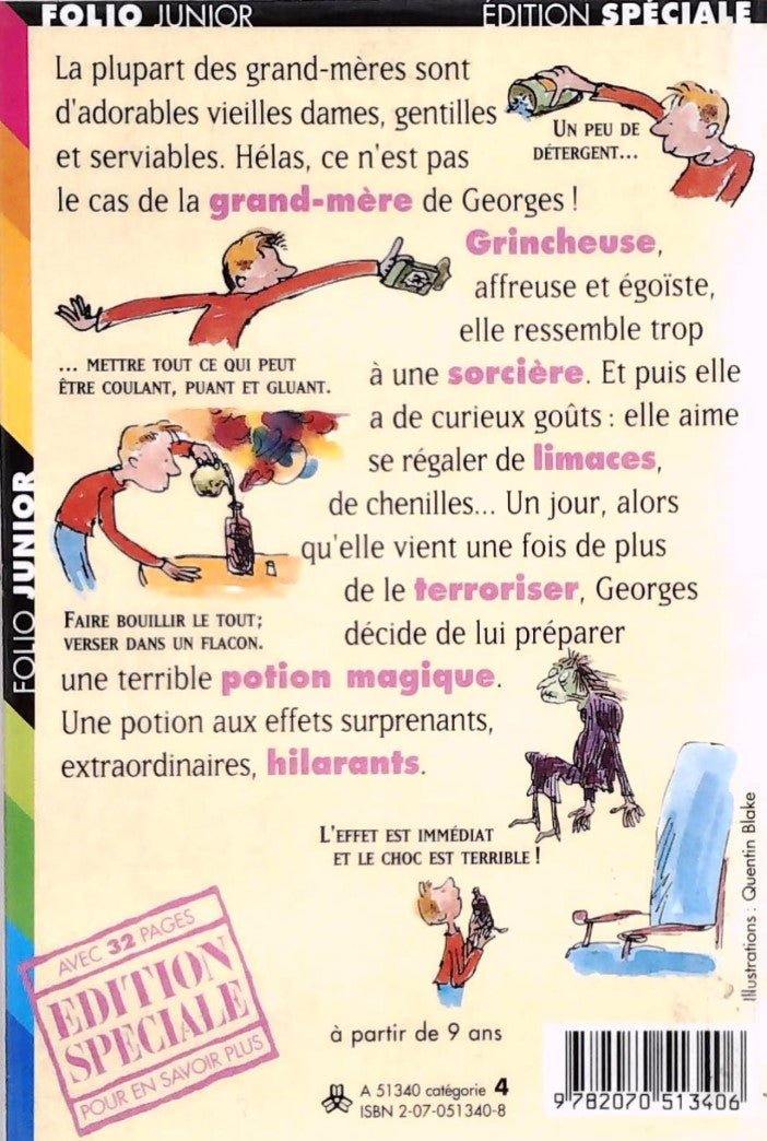 Livre La potion magique de Georges Bouillon - Roald Dahl (Livre d'occasion) - ISBN 2070513408