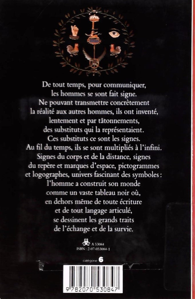 Livre Langage de signes: L'écriture et son double - Georges Jean (Livre d'occasion) - ISBN 20705...