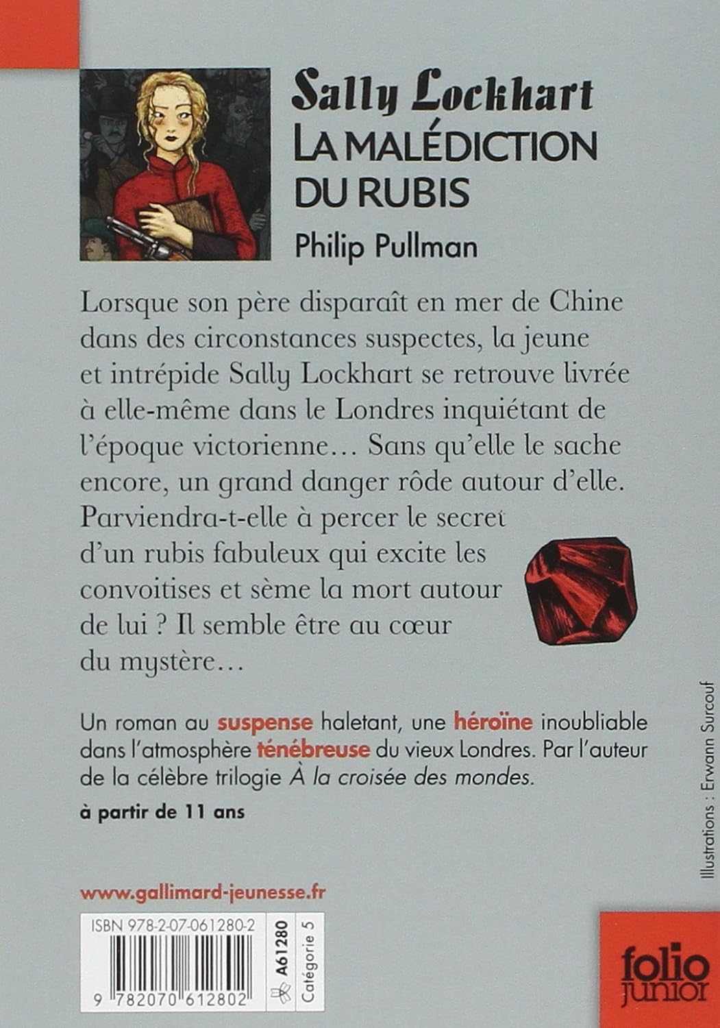 Livre La malédiction du rubis - Philip Pullman (Livre d'occasion) - ISBN 2070612805