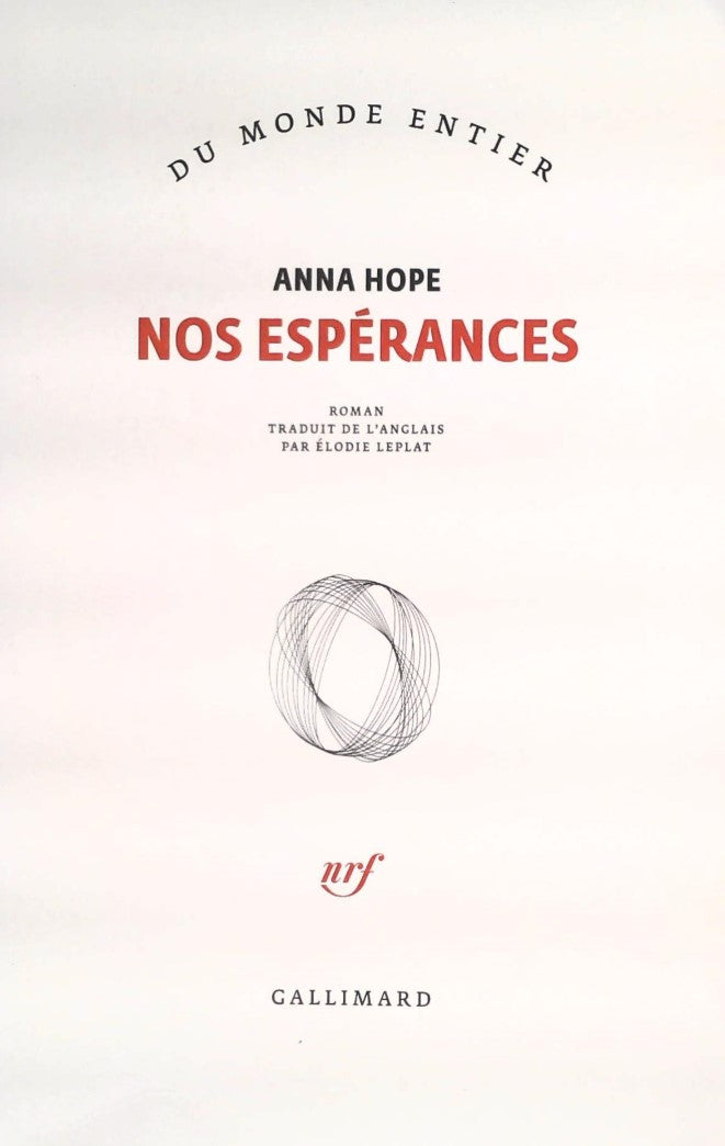 Livre Nos espérances - Anna Hope (Livre d'occasion) - ISBN 2072851394