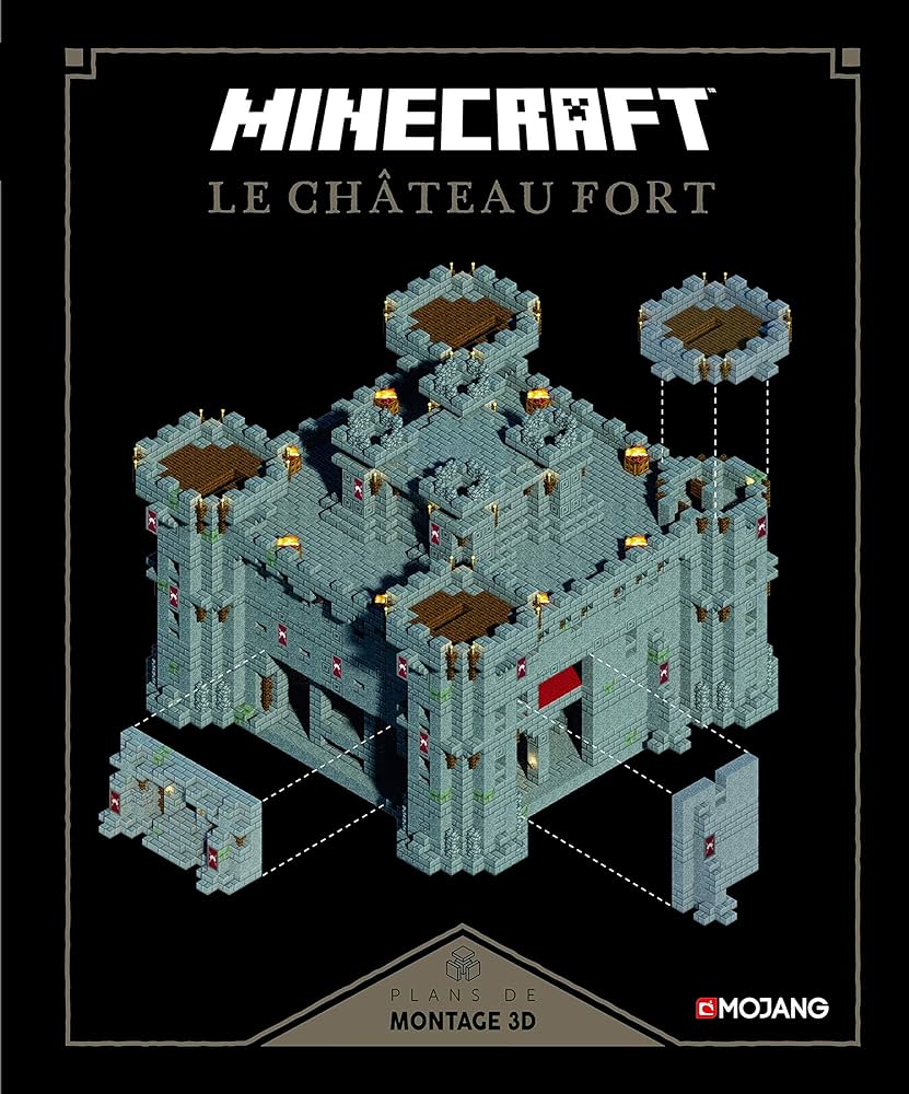 Livre Minecraft : Le château fort : Plans de montage 3D - Collectif (Livre d'occasion) - ISBN 207...