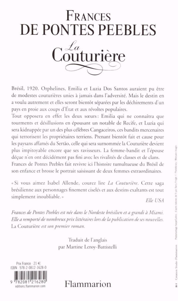 Livre La Couturière - Frances de Pontes Peebles (Livre d'occasion) - ISBN 2081216280