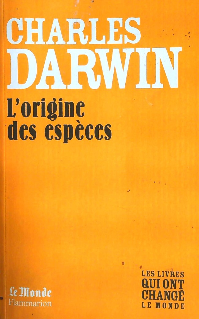 Livre L'origine des espèces - Charles Darwin (Livre d'occasion) - ISBN 2081226510