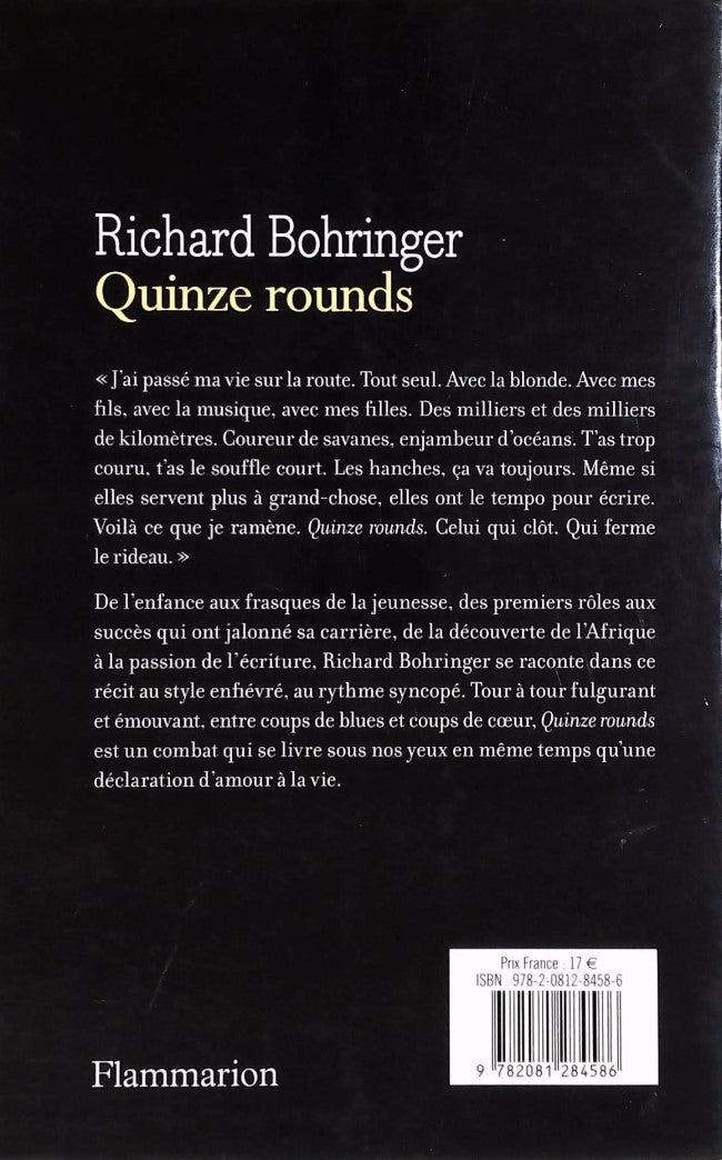 Livre Quinze rounds - Richard Bohringer (Livre d'occasion) - ISBN 2081284588
