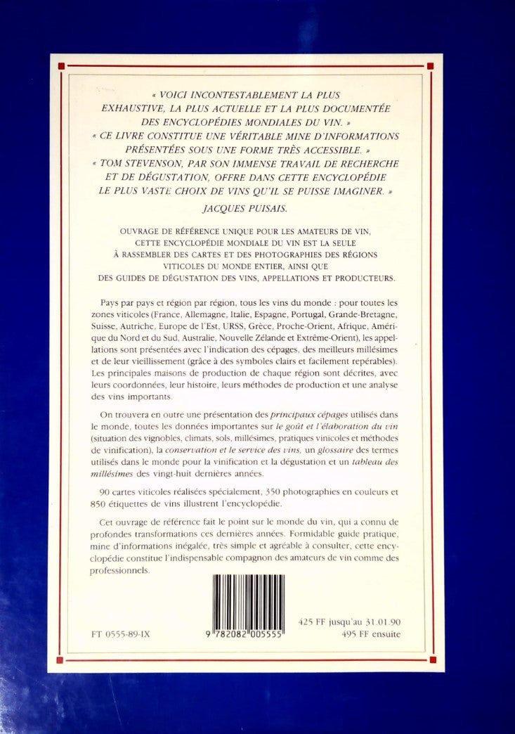 Livre L'encyclopédie mondiale du vin - Tom Stevenson (Livre d'occasion) - ISBN 2082005550