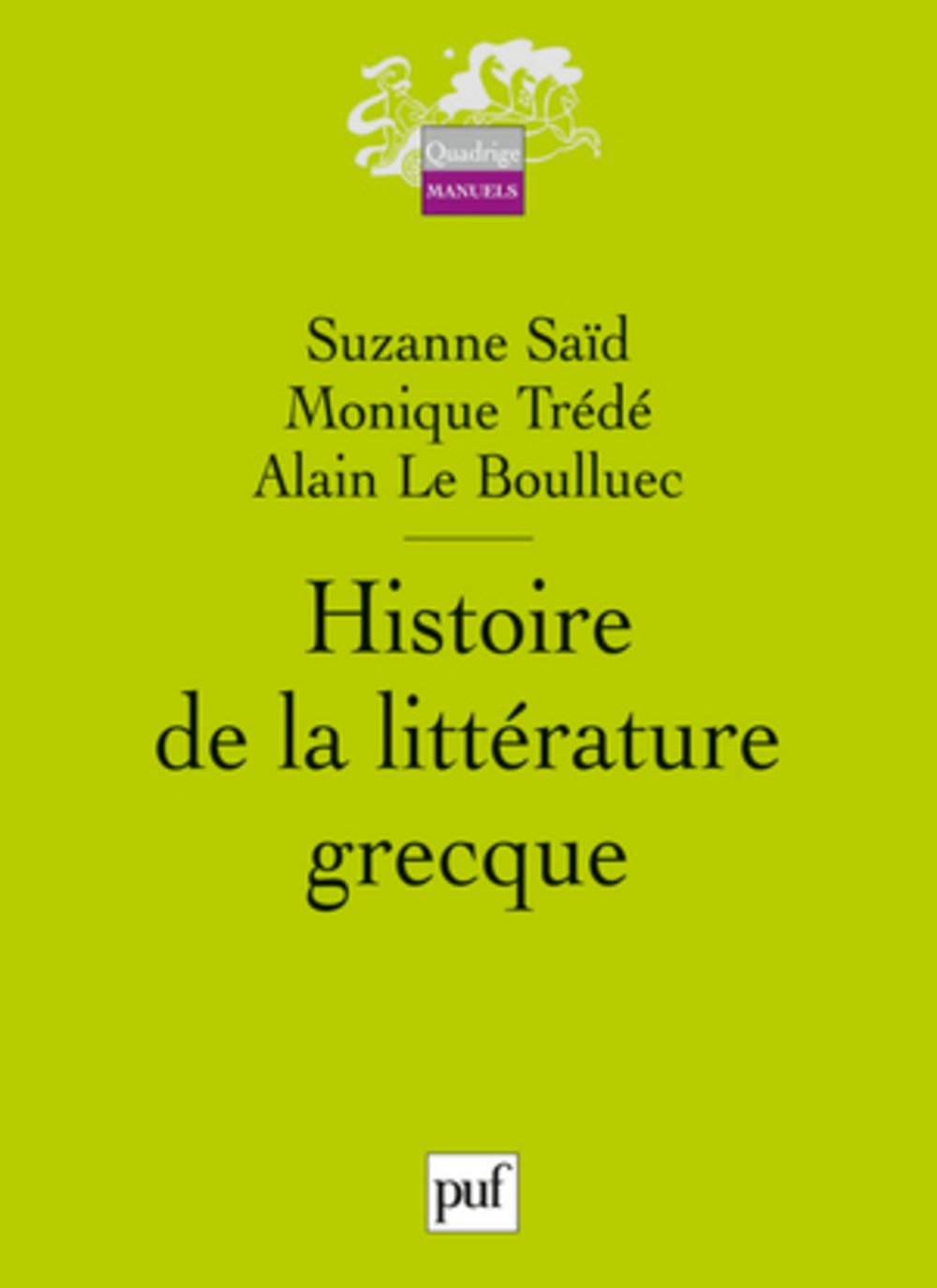 Livre Histoire de la littérature grecque - Suzanne Saïd (Livre d'occasion)